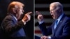 Ảnh phối hợp: Cựu Tổng thống Donald Trump, trái, và Tổng thống Joe Biden. 