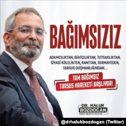 Tarsus’tan yeniden aday gösterilmeyen Haluk Bozdoğan bağımsız yarışacağını açıkladı.