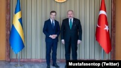 TBMM Başkanı Mustafa Şentop ve İsveç Başbakanı Ulf Kristersson