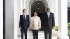 Philippines' President Ferdinand Marcos Jr. (C) greets US Secretary of State Antony Blinken (L) and US Secretary of Defense Lloyd Austin during a courtesy visit at the Malacanang Palace in Manila on July 30, 2024.