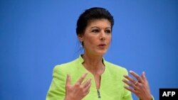 Sahra Wagenknecht Berlin'de bir basın toplantısı düzenledi - 23 Ekim 2023