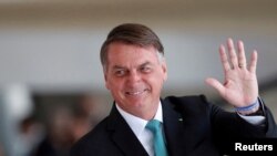 Foto Achiv: Prezidan Brezilyen Jair Bolsonaro nan vil Brasilia, Brezil, 11 Jiye 2022. 