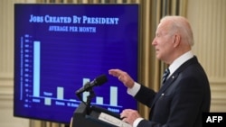 Joe Biden speaks about the January jobs report