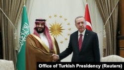 Suudi Arabistan Veliaht Prensi Muhammed Bin Selman ve Cumhurbaşkanı Recep Tayyip Erdoğan