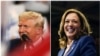 A combination picture shows Republican presidential nominee and former U.S. President Trump and U.S. Vice President and Democratic presidential candidate Harris