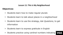 Lesson Plan - Lesson 11: This Is My Neighborhood