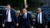 Hunter Biden, center, and his wife Melissa Cohen Biden, arrive in federal court for jury selection for his trial on felony tax charges, Sept. 5, 2024, in Los Angeles.