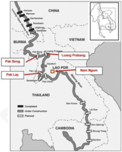 Các dự án thủy điện của Lào trên dòng chính sông Mekong.