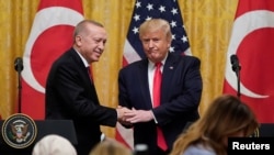 Cumhurbaşkanı Recep Tayyip Erdoğan ve ABD Başkanı Donald Trump 13 Kasım 2019'da Beyaz Saray'da görüştü