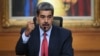 Venezuelan President Nicolas Maduro gestures during a press conference to the international media about the presidential election at the Miraflores presidential palace in Caracas on July 31, 2024.